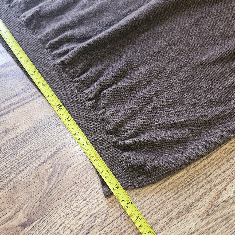Kuna Baby Alpaca 1/4 Zip Sweater Men XXL Brown Stretch Soft Preppy Minimalist - Picture 6 of 8